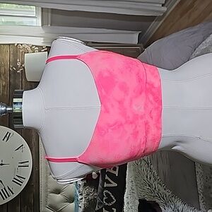 Pink crop top bralette